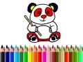 Oyunu Okula Dönüş: Panda Boyama çevrimiçi