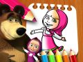 Oyunu Masha ve Ayı Boyama Kitabı çevrimiçi