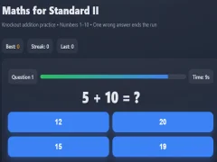 Oyunu Standart II için Matematik çevrimiçi