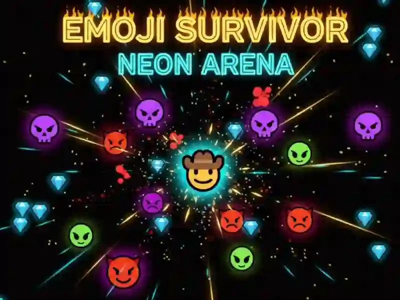 Oyunu Emoji Survivor — Neon Arena çevrimiçi