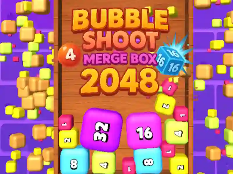Oyunu Bubble Shoot Birleştirme Kutusu 2048 çevrimiçi