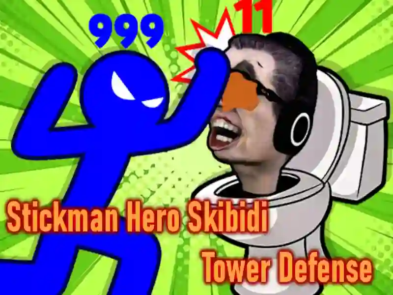 Oyunu Stickman Kahraman Skibidi Tower savunması çevrimiçi