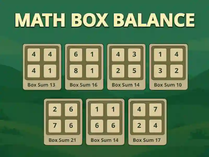 Oyunu Matematik kutusu bakiyesi çevrimiçi Oyunu Matematik kutusu bakiyesi çevrimiçi