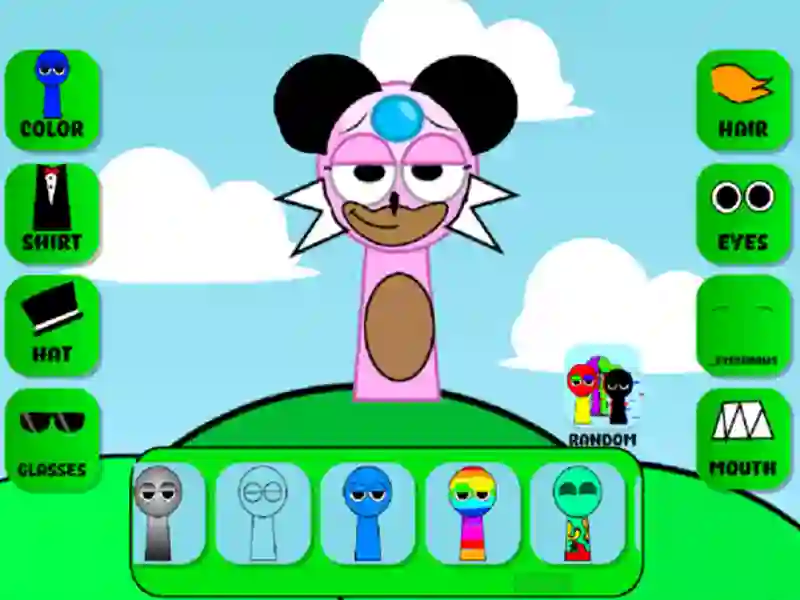 Oyunu Sprunki karakter üreticisi OC çevrimiçi