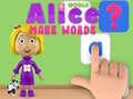 Oyunu Alice'in Dünyası: Kelime Yap çevrimiçi
