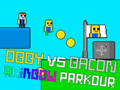 Oyunu Obby ve Bacon Rainbow Parkour çevrimiçi