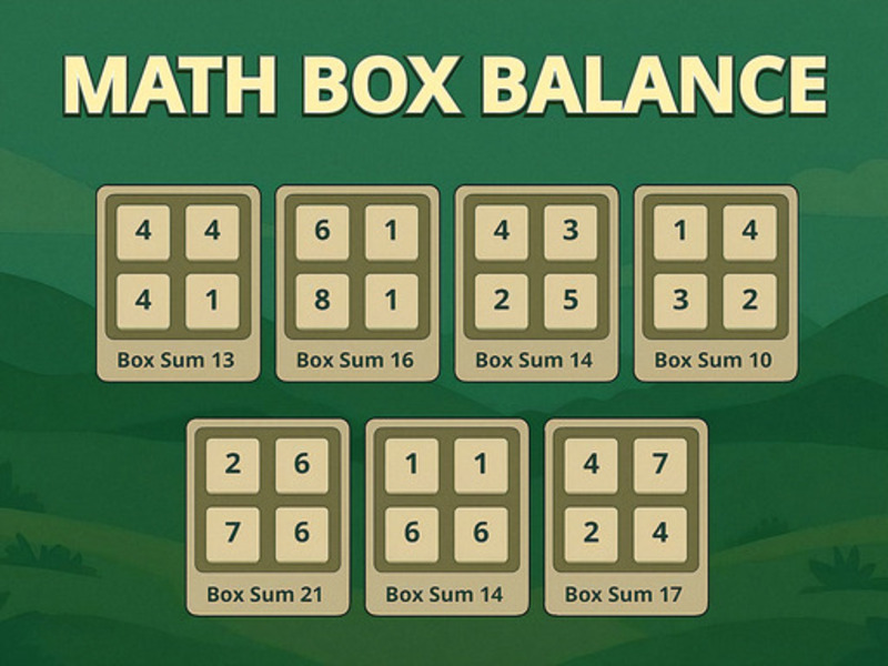 Oyunu Matematik kutusu bakiyesi çevrimiçi